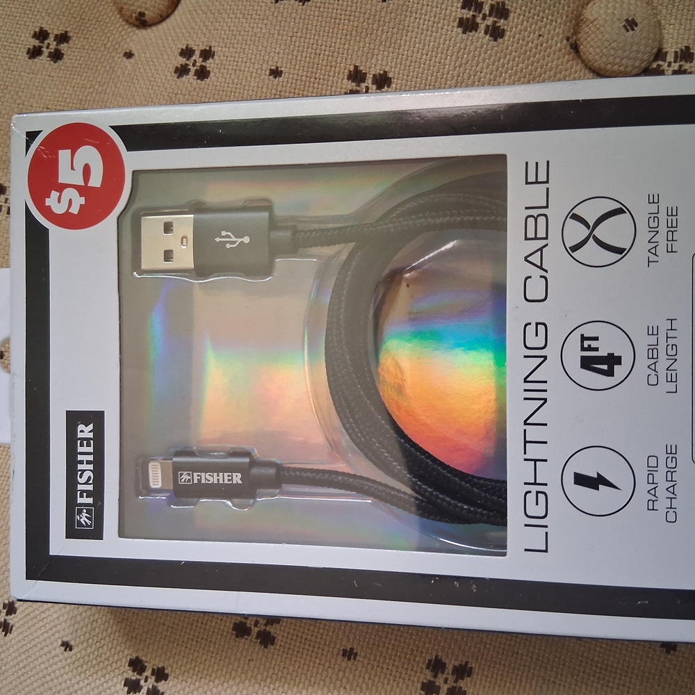 Fisher Lightning Cable 4ft Black